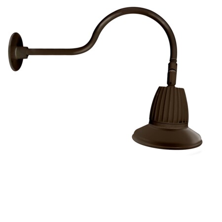 Rab GOOSENECK STYLE1 26W WARM LED 11" ST SHADE SPOT REFL BROWN GN1LED26YSST11BWN